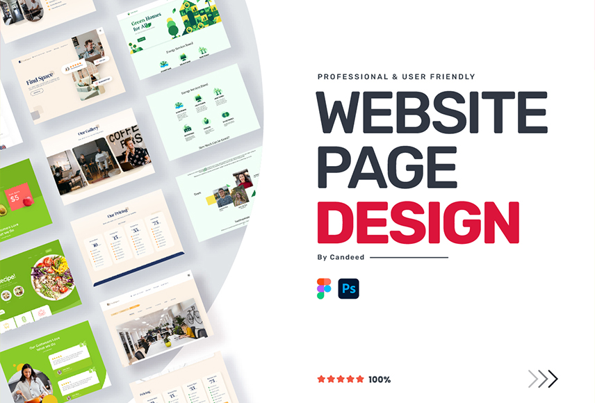Design Custom-Professional Website Page Design (PSD or AI)