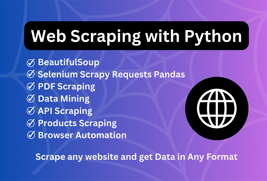 Do web scraping, data mining, and web automation on any website