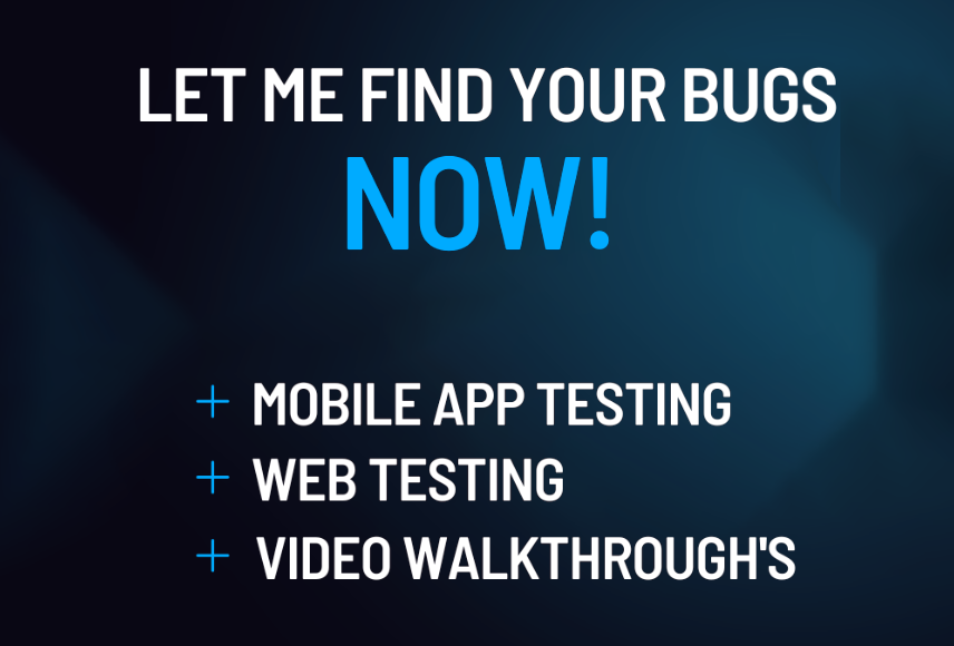 Complete full end-to-end test of your website or mobile app